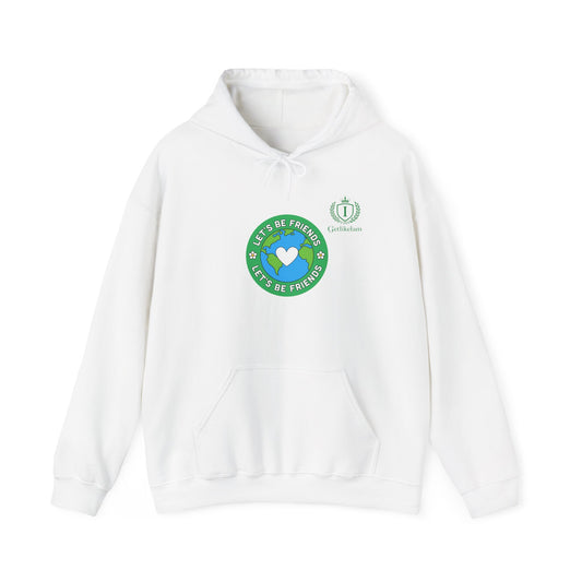 Friendship Earth Hoodie — "Be Kind, Be Friends" Graphic Pullover