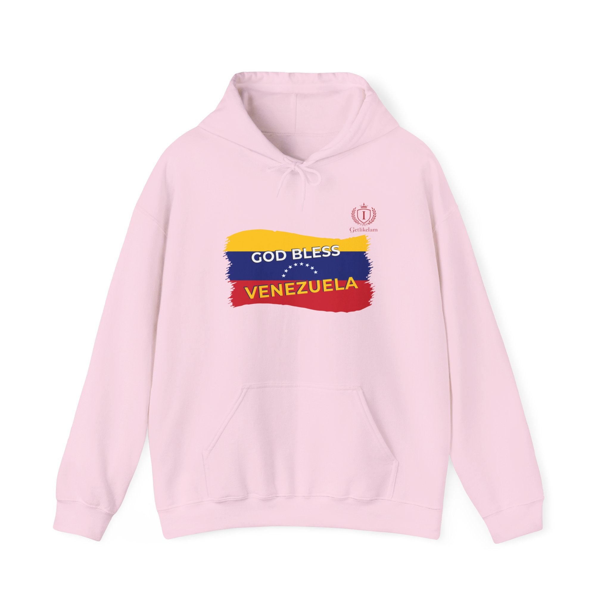 God Bless Venezuela Hoodie — Venezuelan Flag Brushstroke Pullover
