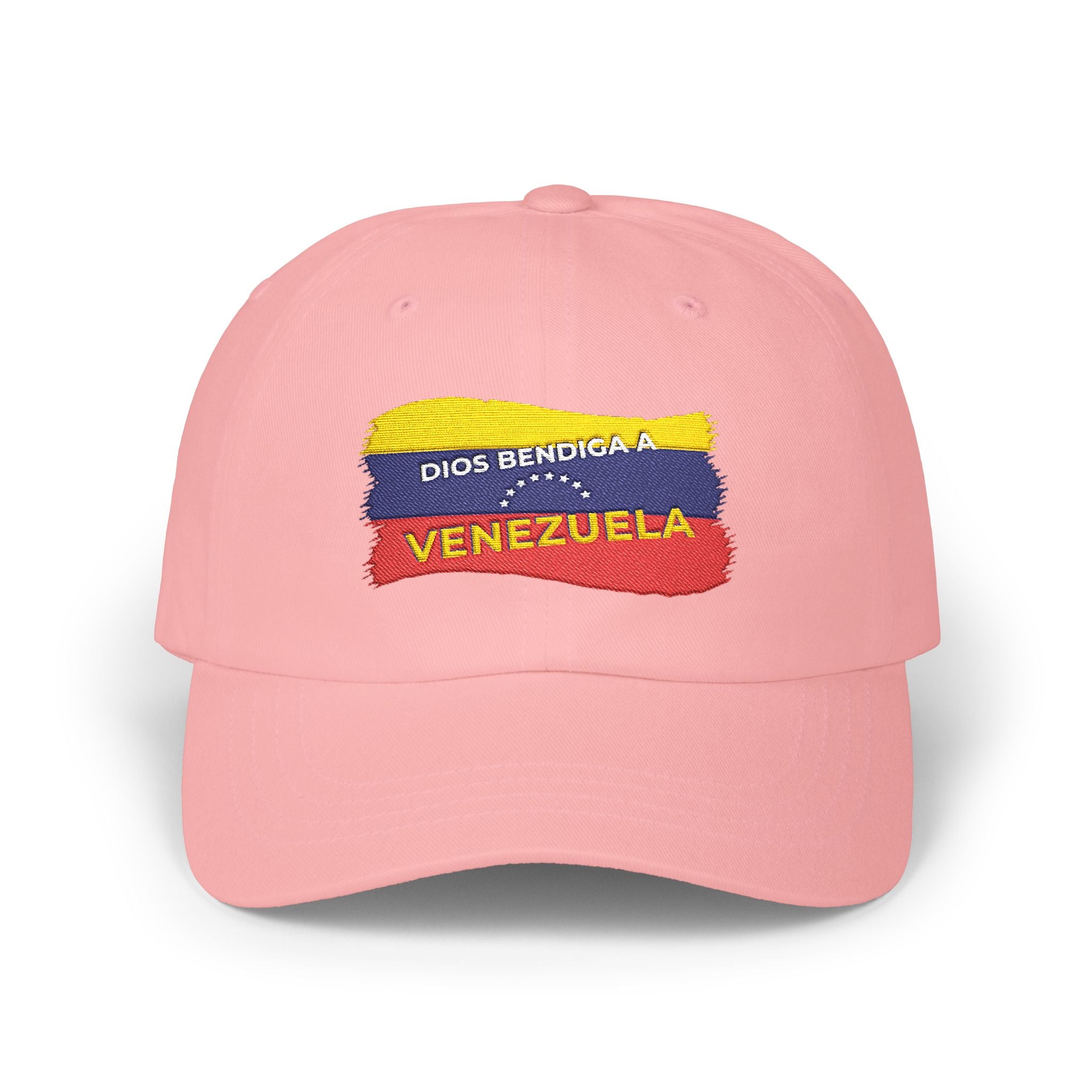 Venezuela Flag Dad Cap — "Dios Bendiga Venezuela" Embroidered Baseball Hat