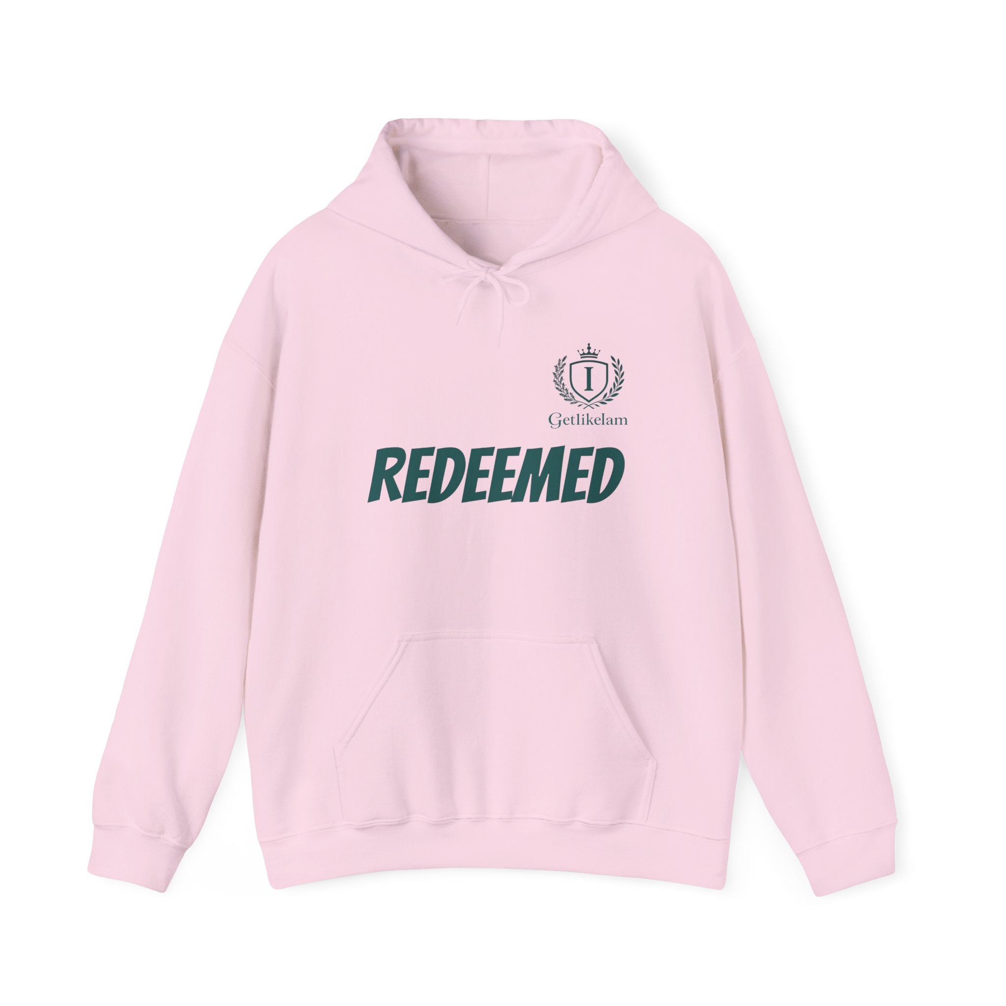 Redeemed Hoodie — Christian Faith Pullover with 'Redeemed' Script