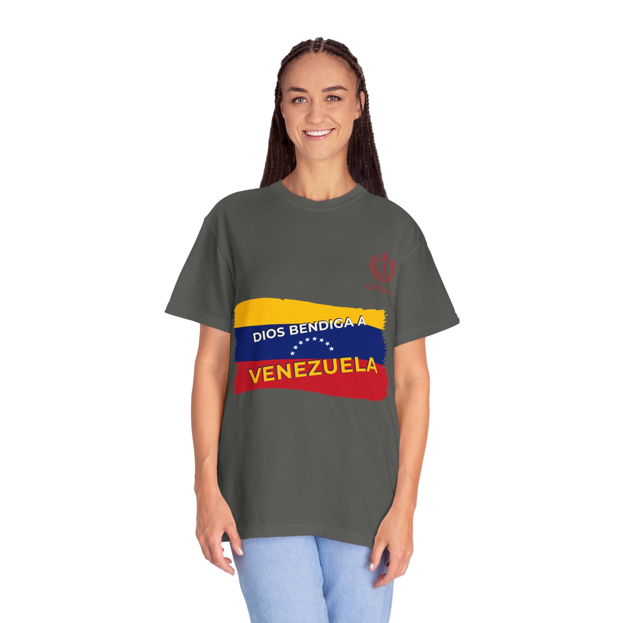 Venezuela Flag T-Shirt — "Dios Bendiga a Venezuela" Patriotic Tee