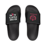 Men's Slide Sandals — 'No One Fights Alone' Cancer Support Removable-Strap Slides