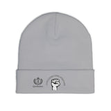 Embroidered "End Of Care With Attitude" Fist Knit Beanie