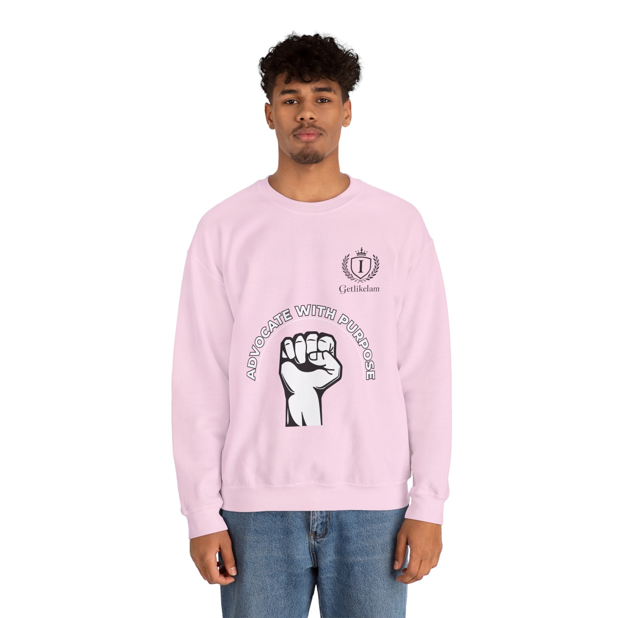 Advocate With Purpose Sweatshirt — Raised Fist Activism Crewneck