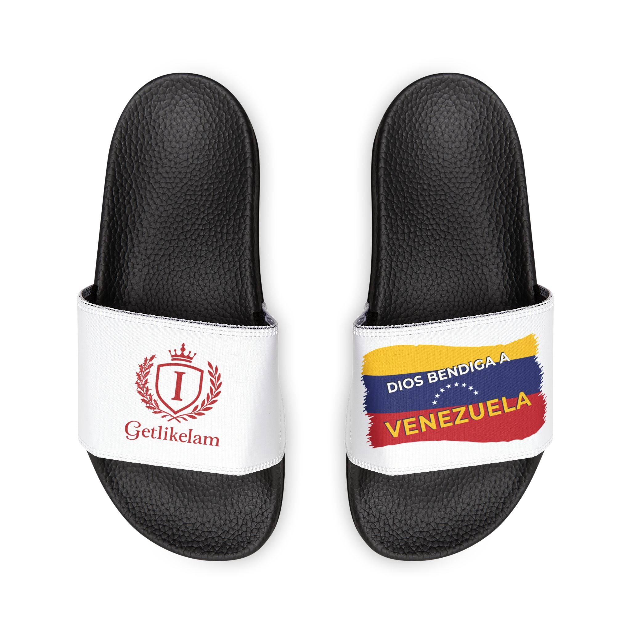 Venezuela Flag Slide Sandals — Mens Removable-Strap Pool Slides