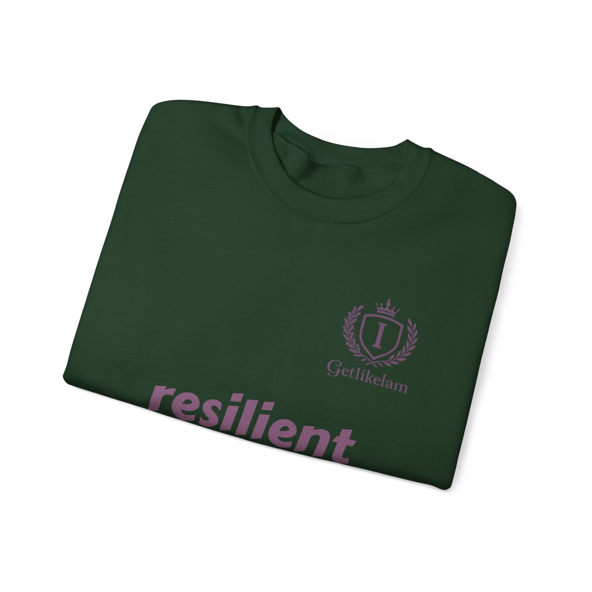 resilient Crewneck Sweatshirt — Minimal White Graphic Pullover