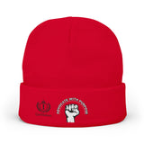 Embroidered "End Of Care With Attitude" Fist Knit Beanie
