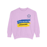 Sweatshirt — "God Bless Ukraine" Blue & Yellow Solidarity Crewneck