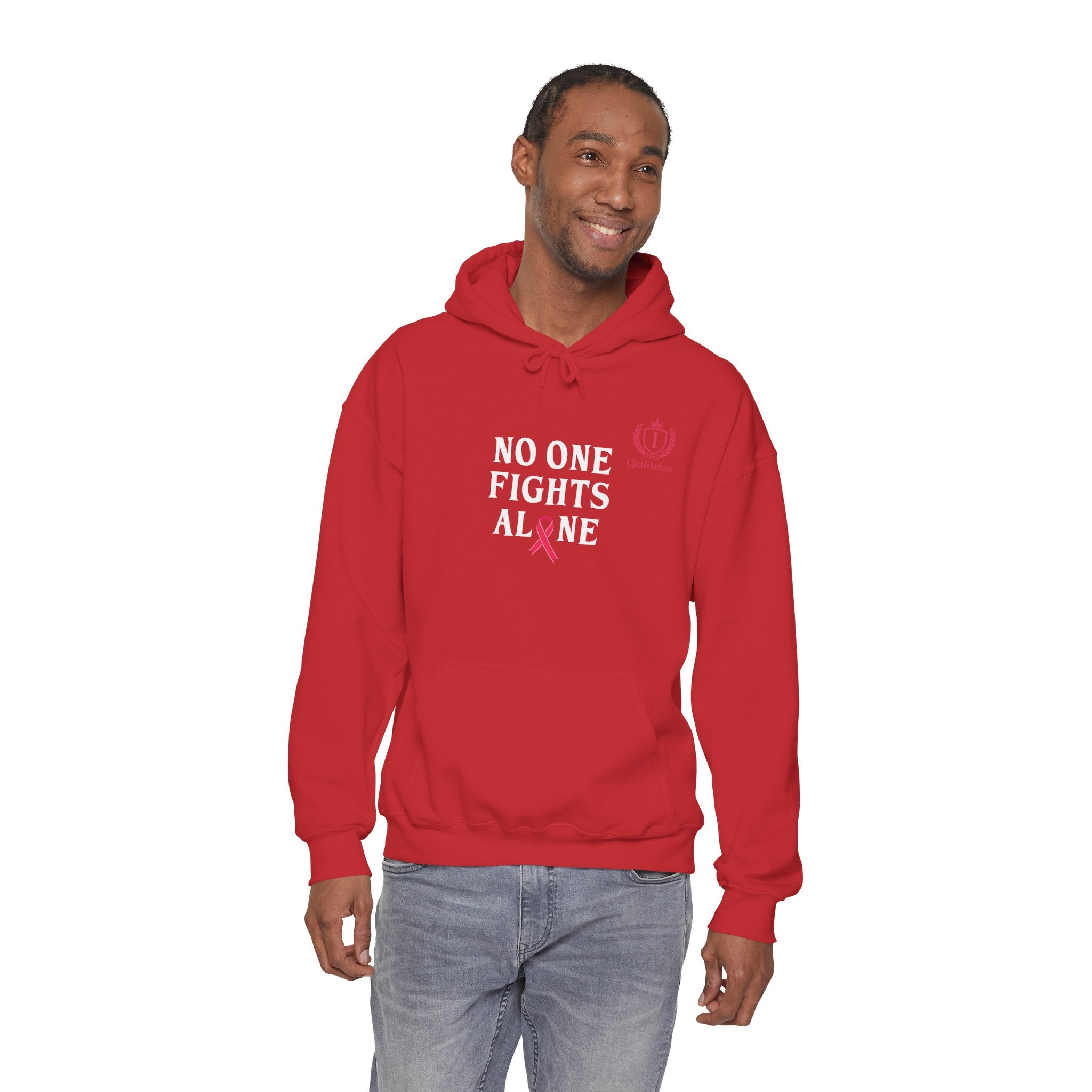 Cancer Awareness Hoodie — "No One Fights Alone" Support Hoodie