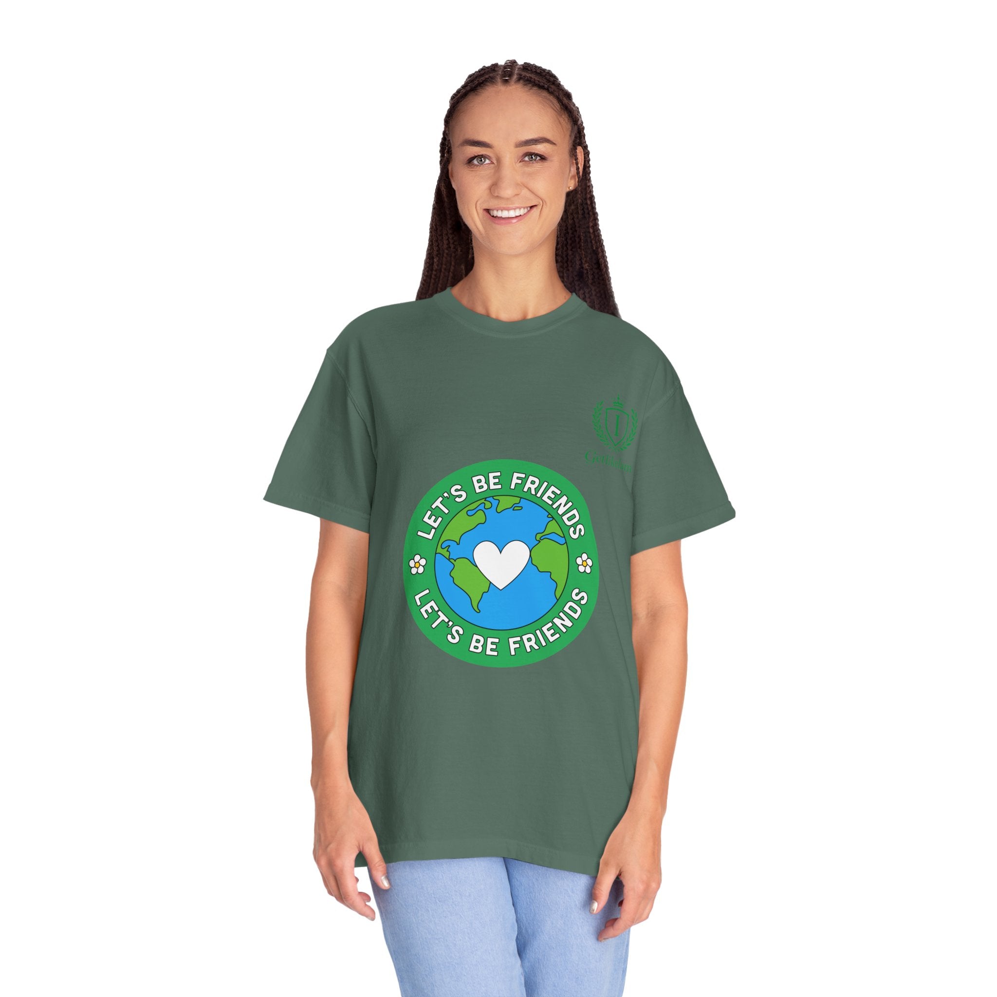 Let's Be Friends Earth Graphic T-Shirt
