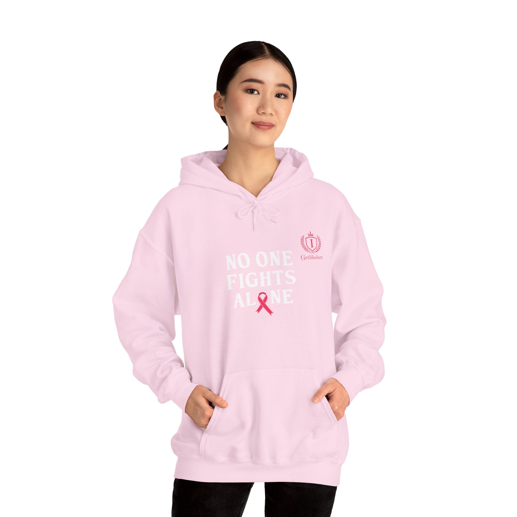 Cancer Awareness Hoodie — "No One Fights Alone" Support Hoodie