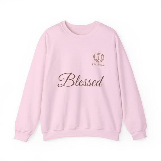 Blessed Crewneck Sweatshirt — Minimal Christian Faith Pullover