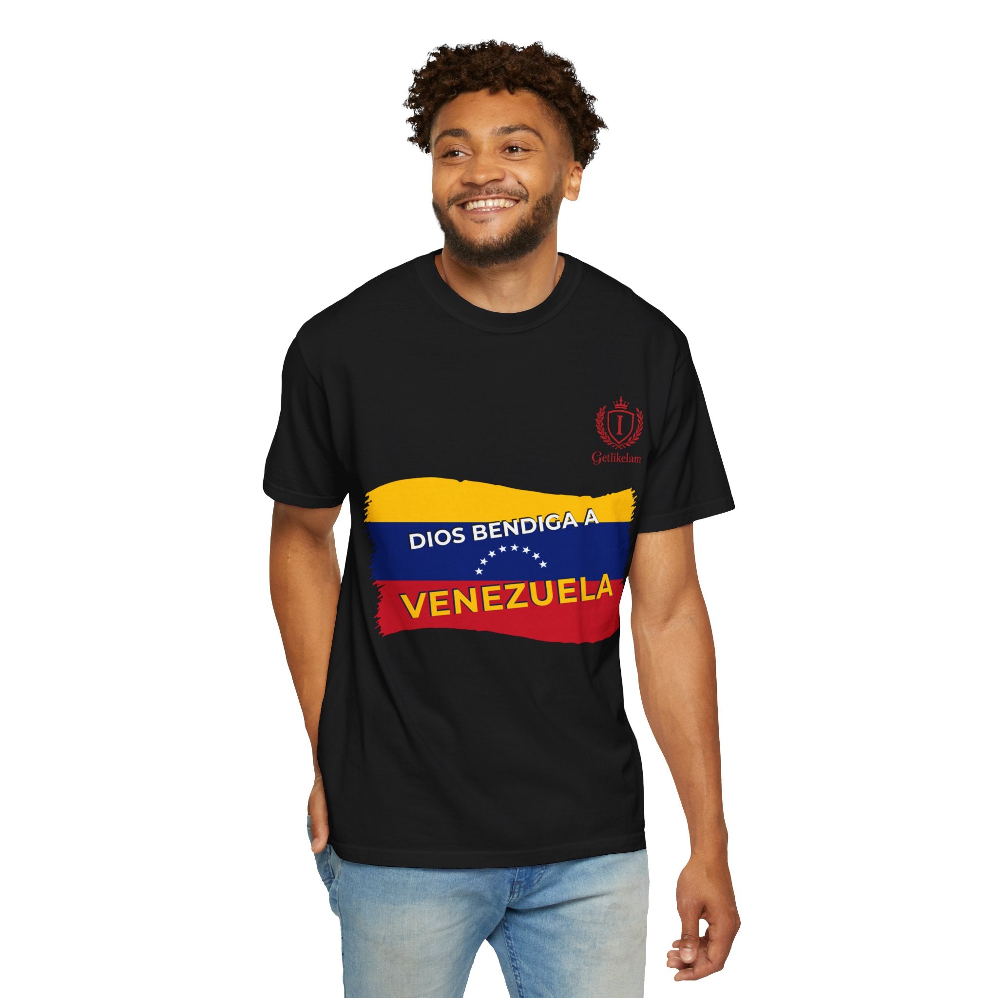 Venezuela Flag T-Shirt — "Dios Bendiga a Venezuela" Patriotic Tee