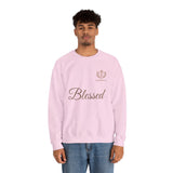 Blessed Crewneck Sweatshirt — Minimal Christian Faith Pullover