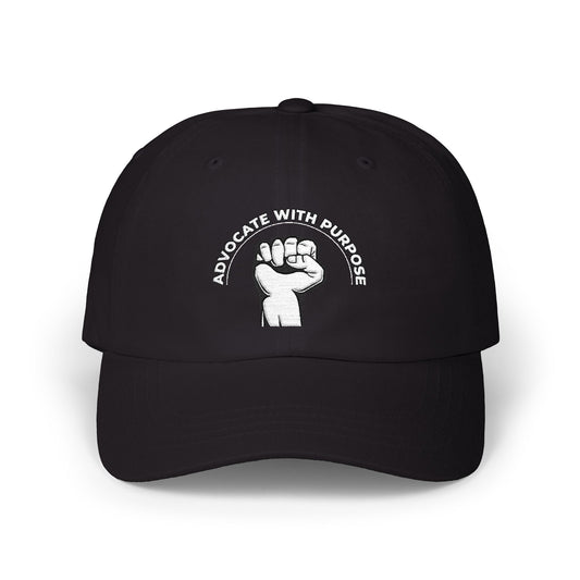 Classic Dad Cap — Raised Fist Graphic “Power With Purpose” Embroidered Hat
