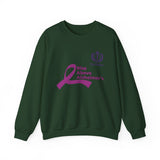 Rise Above Alzheimer's Crewneck Sweatshirt - Purple Ribbon Memory Awareness