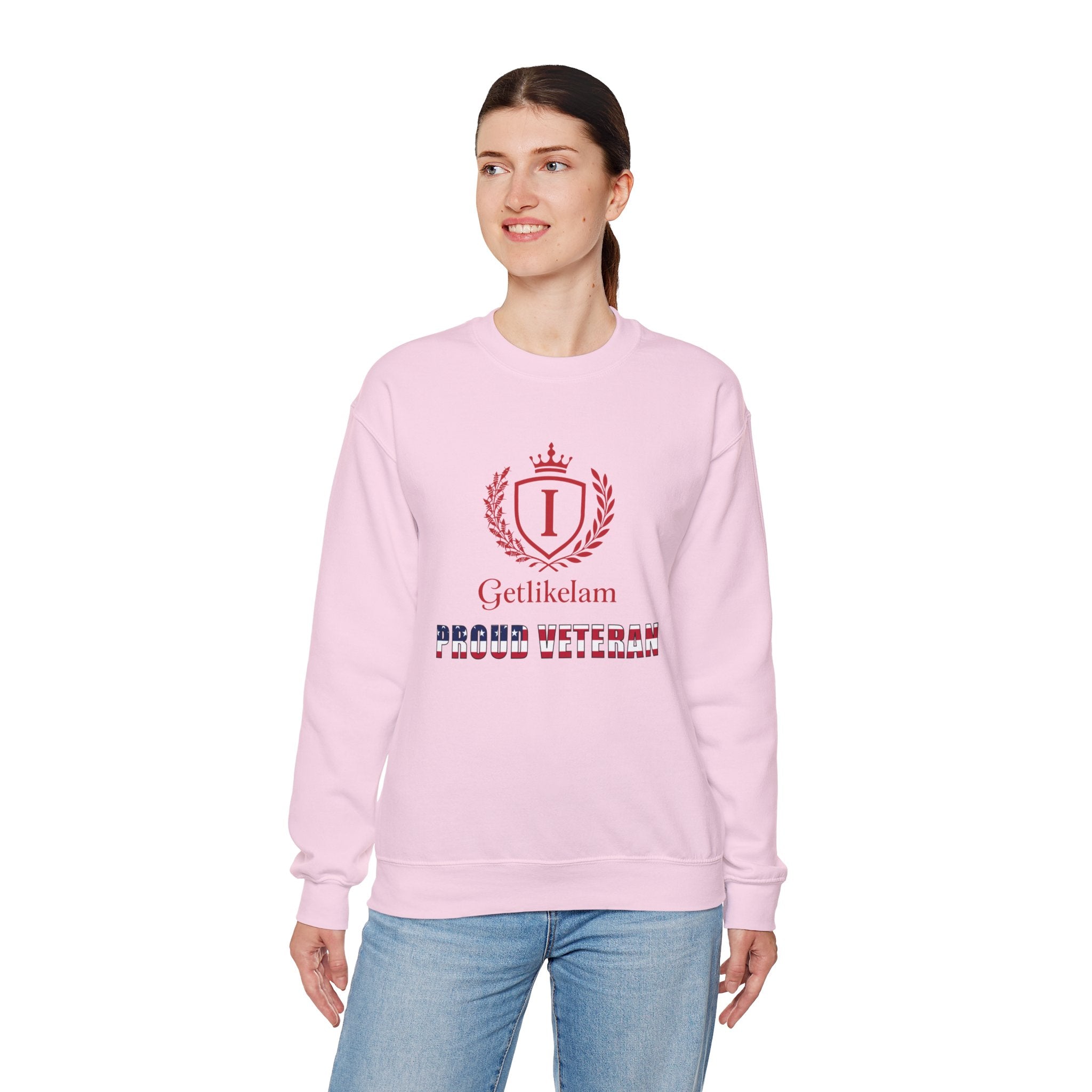 Unisex Crewneck Sweatshirt – Patriotic Military Tribute Sweatshirt for Veterans & USA Pride