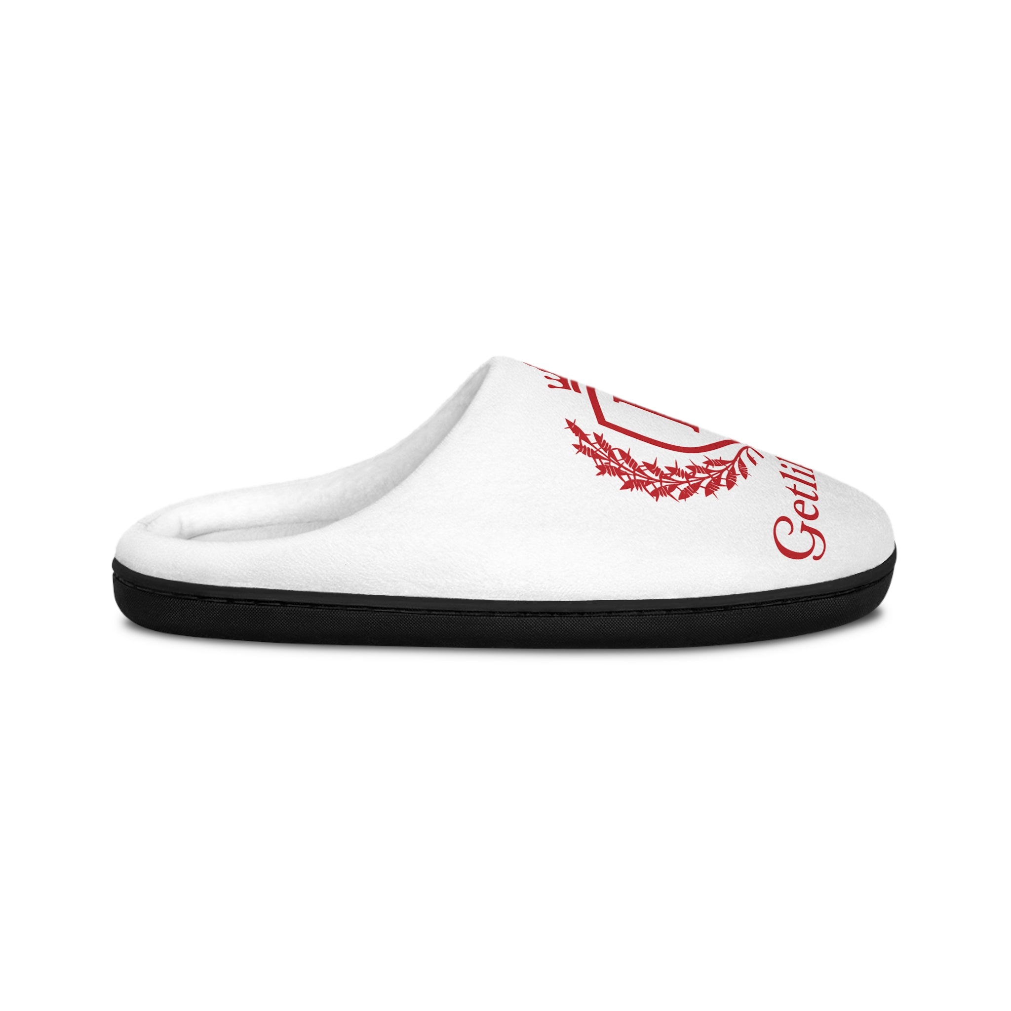 Men's Indoor Slippers — Soft Home Slides with 'Dios Bendiga Venezuela' Script