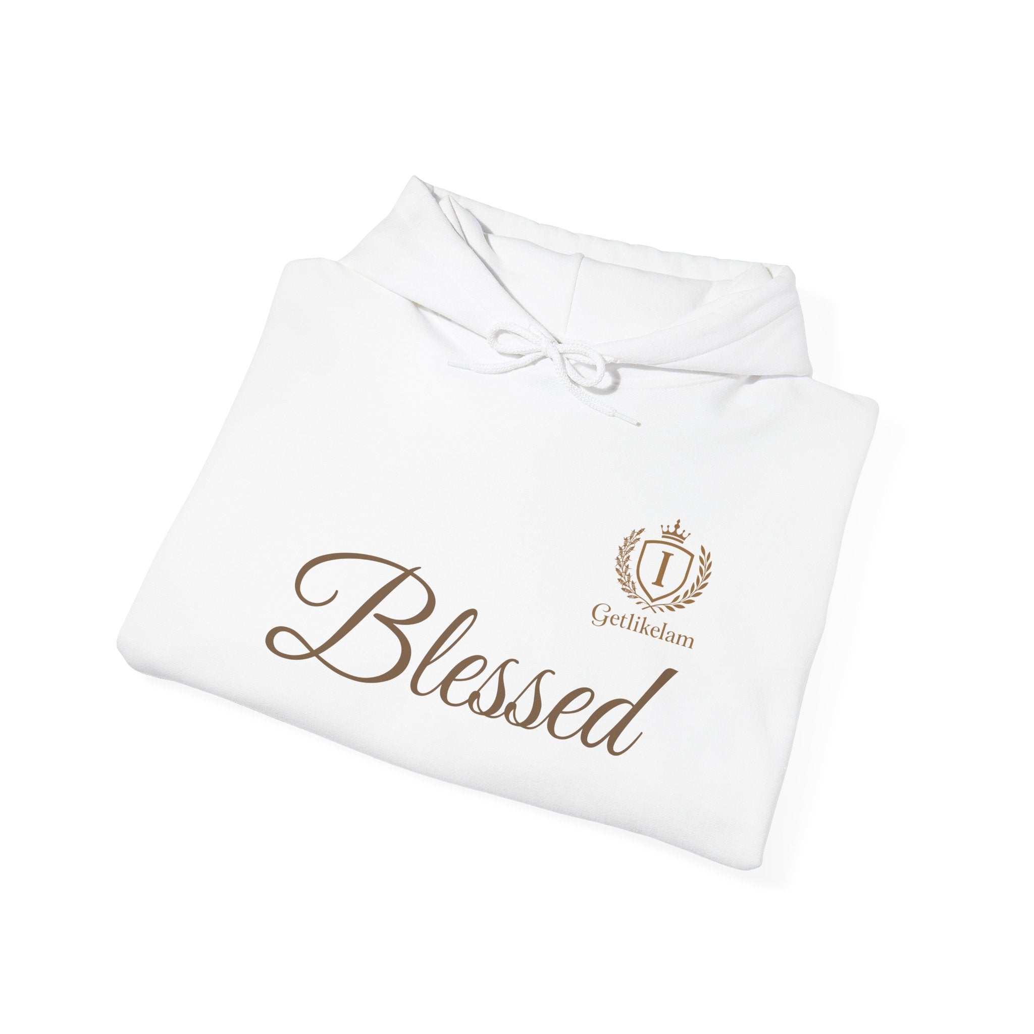 Blessed Script Hoodie — Minimal Faith Christian Sweatshirt