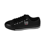 Women's Sneakers — "No One Fights Alone" Black Canvas Casual Shoes