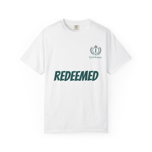Redeemed Christian T-Shirt — Faith-Based "REDEEMED" Graphic Tee