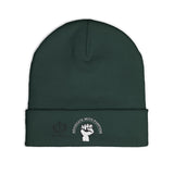 Embroidered "End Of Care With Attitude" Fist Knit Beanie