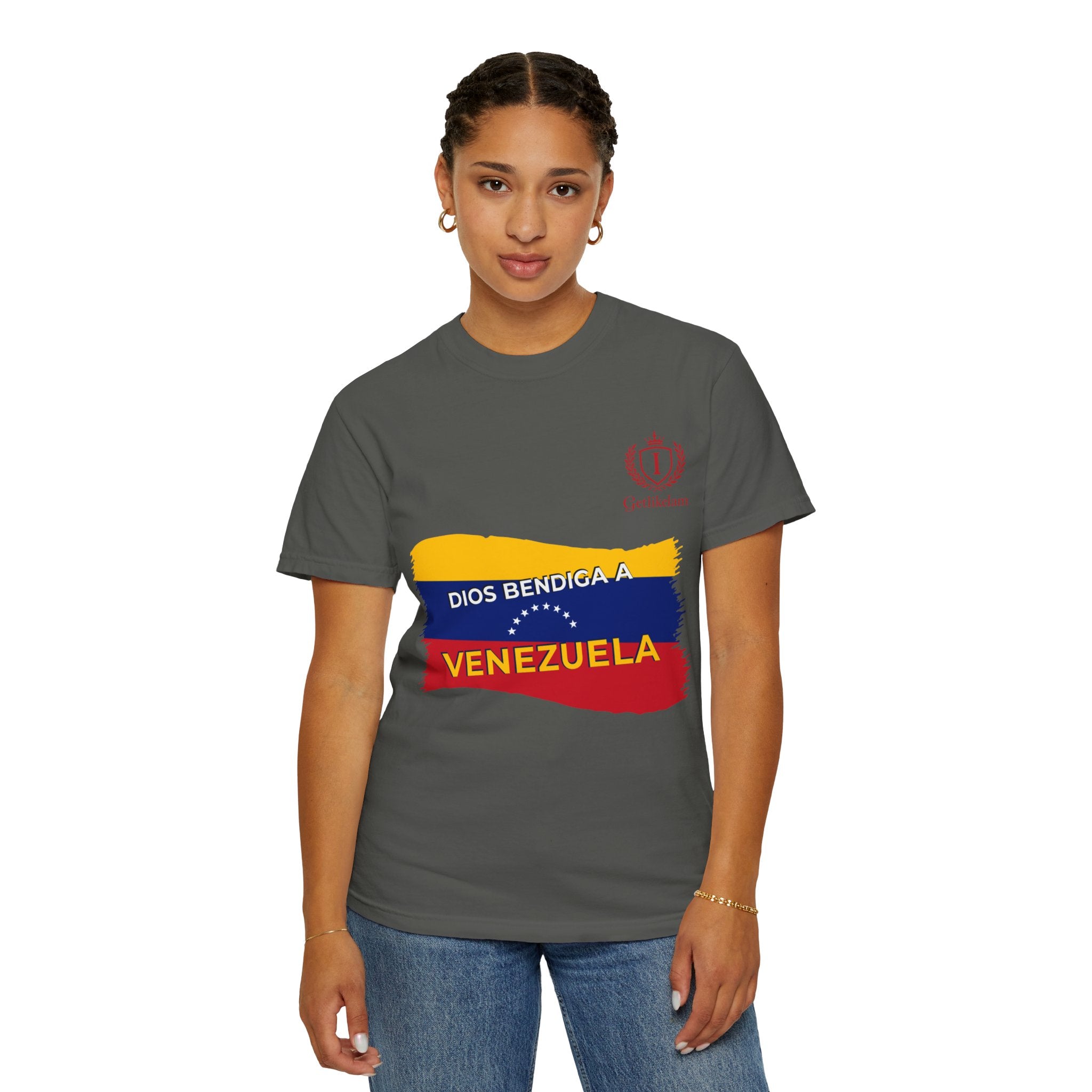 Venezuela Flag T-Shirt — "Dios Bendiga a Venezuela" Patriotic Tee