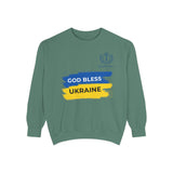 Sweatshirt — "God Bless Ukraine" Blue & Yellow Solidarity Crewneck