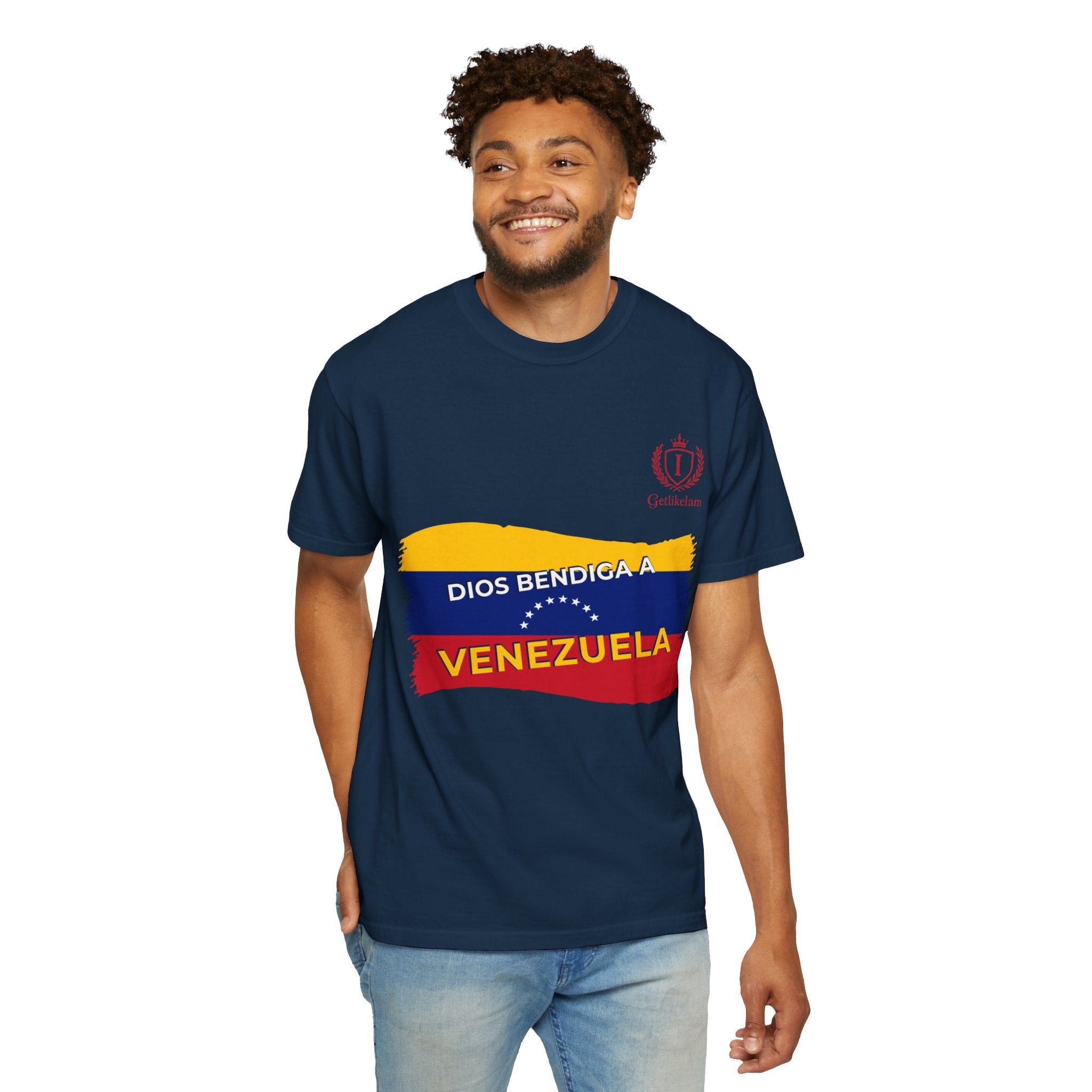 Venezuela Flag T-Shirt — "Dios Bendiga a Venezuela" Patriotic Tee