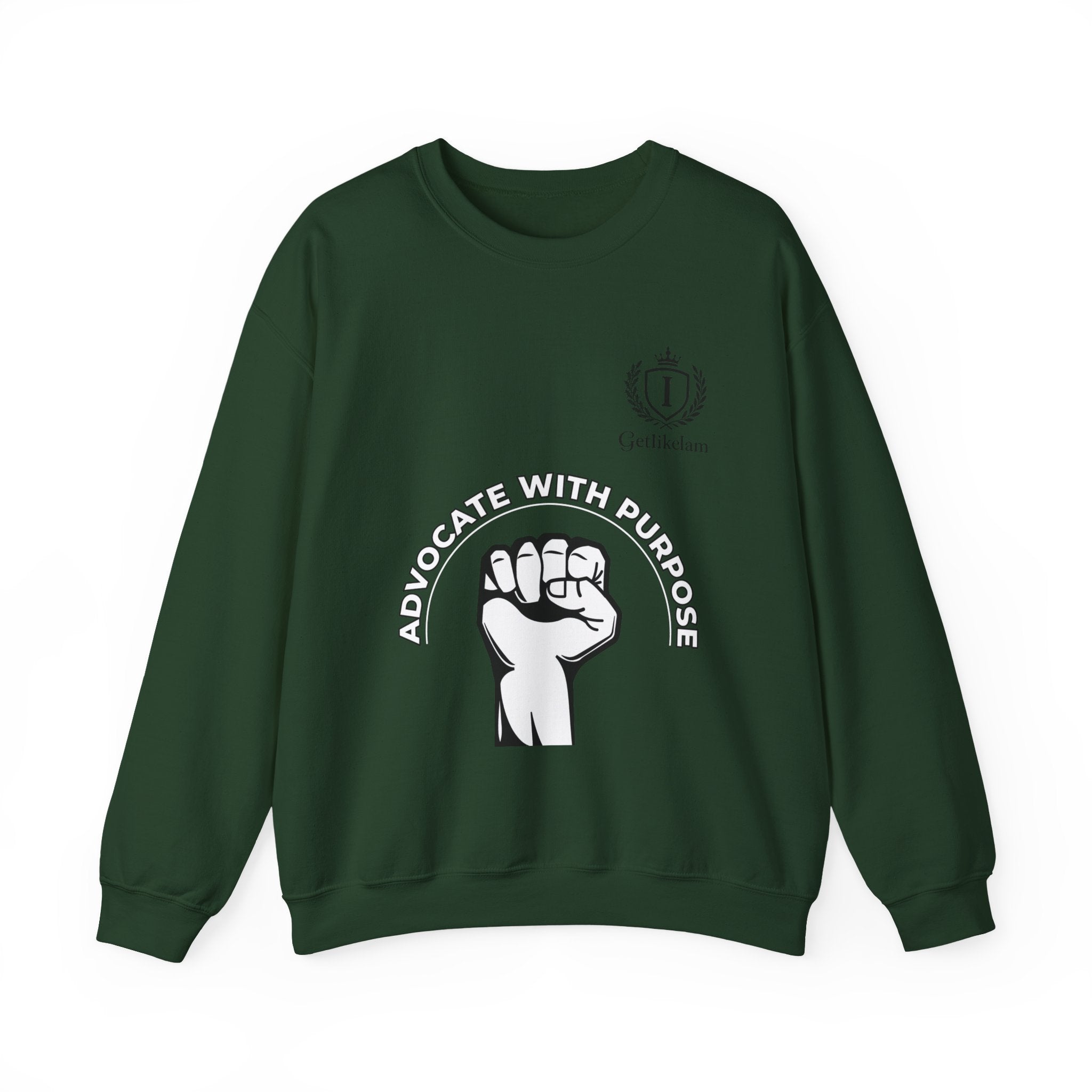 Advocate With Purpose Sweatshirt — Raised Fist Activism Crewneck