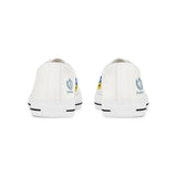 Men's Low Top Sneakers — 'God Bless Ukraine' Blue & Yellow Canvas Shoes