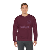 resilient Crewneck Sweatshirt — Minimal White Graphic Pullover