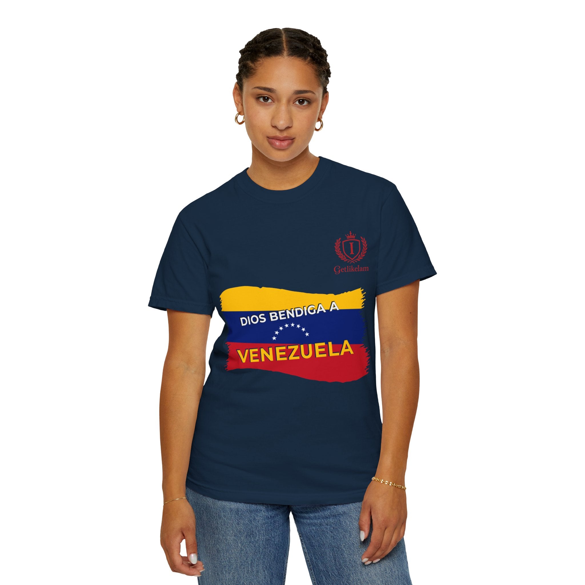 Venezuela Flag T-Shirt — "Dios Bendiga a Venezuela" Patriotic Tee