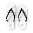 Blessed Flip Flops — White Casual Beach Sandals with Script Logo