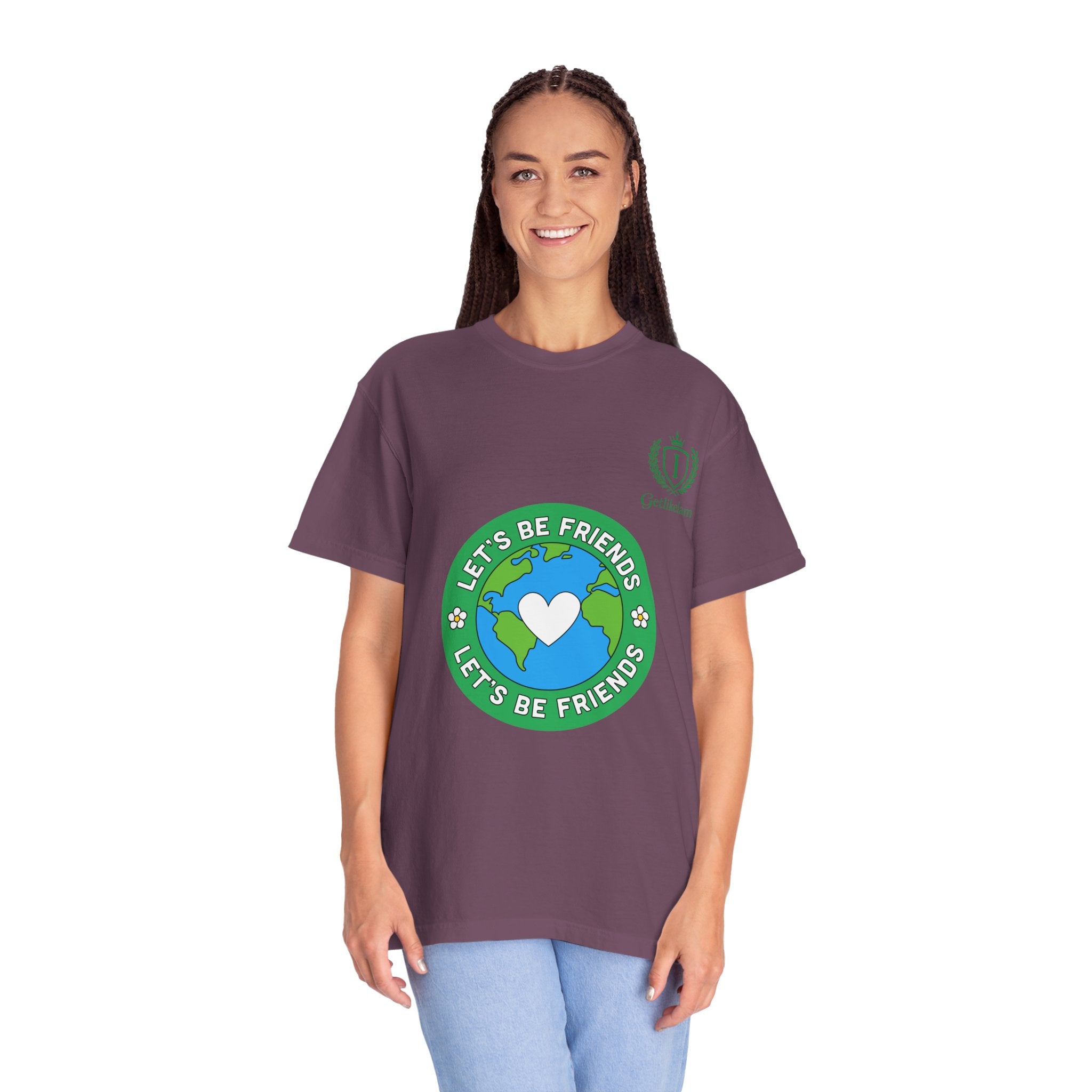 Let's Be Friends Earth Graphic T-Shirt