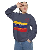 God Bless Venezuela Sweatshirt — Venezuelan Flag Brushstroke Crewneck