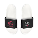 Women's Removable- "NO ONE FIGHTS ALONE" Strap Sandals