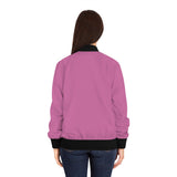 Strong American Women's Bomber Jacket - Patriotic Pink AOP