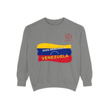 Dios Bendiga a Venezuela Sweatshirt — Venezuelan Flag Brushstroke Crewneck