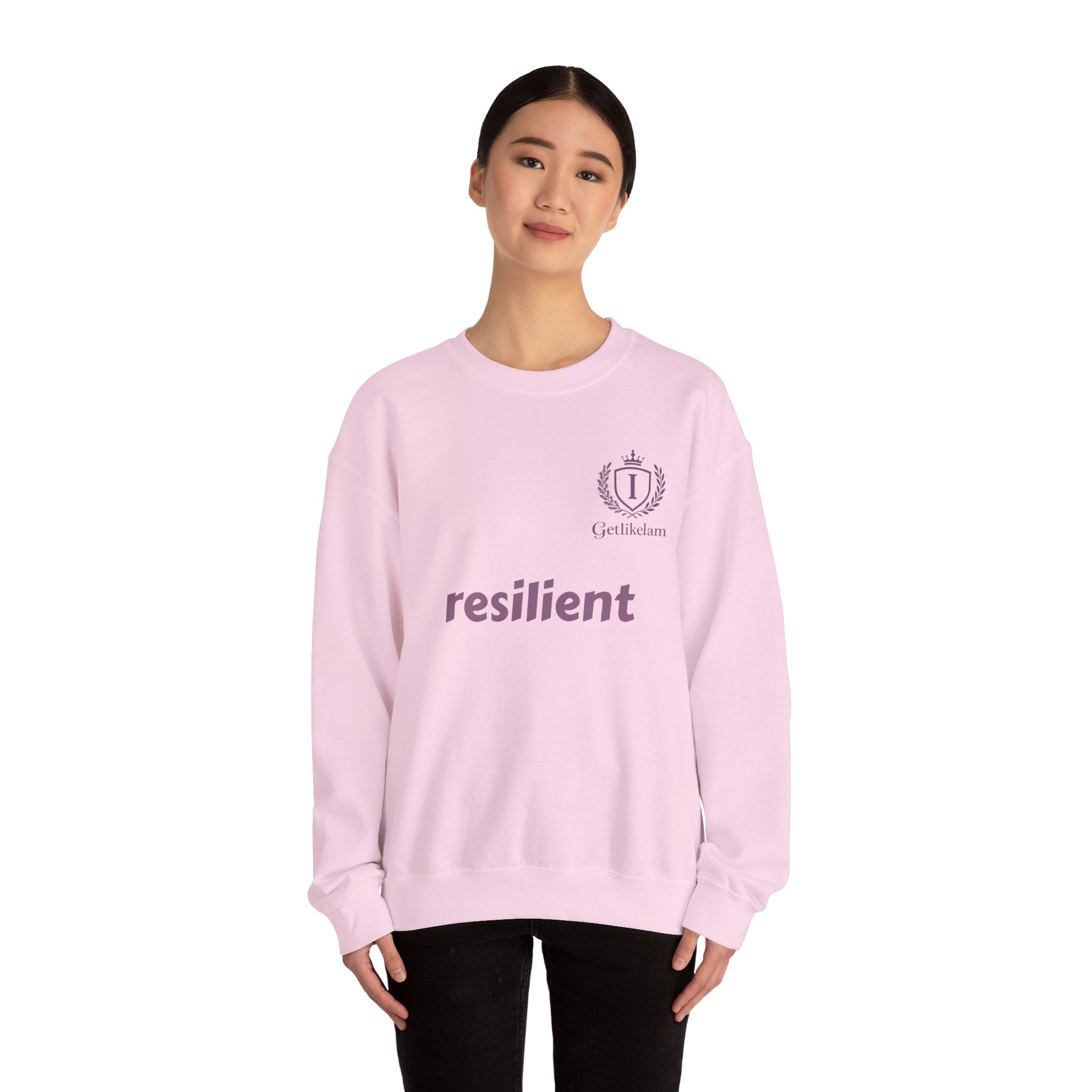 resilient Crewneck Sweatshirt — Minimal White Graphic Pullover