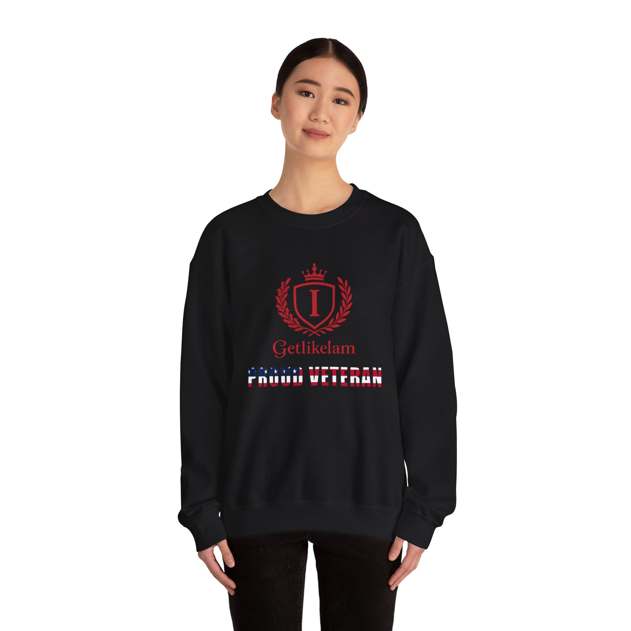 Unisex Crewneck Sweatshirt – Patriotic Military Tribute Sweatshirt for Veterans & USA Pride