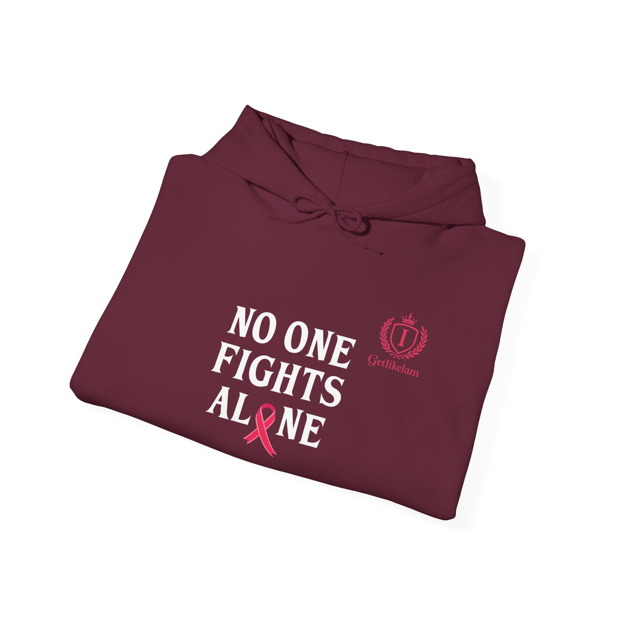 Cancer Awareness Hoodie — "No One Fights Alone" Support Hoodie