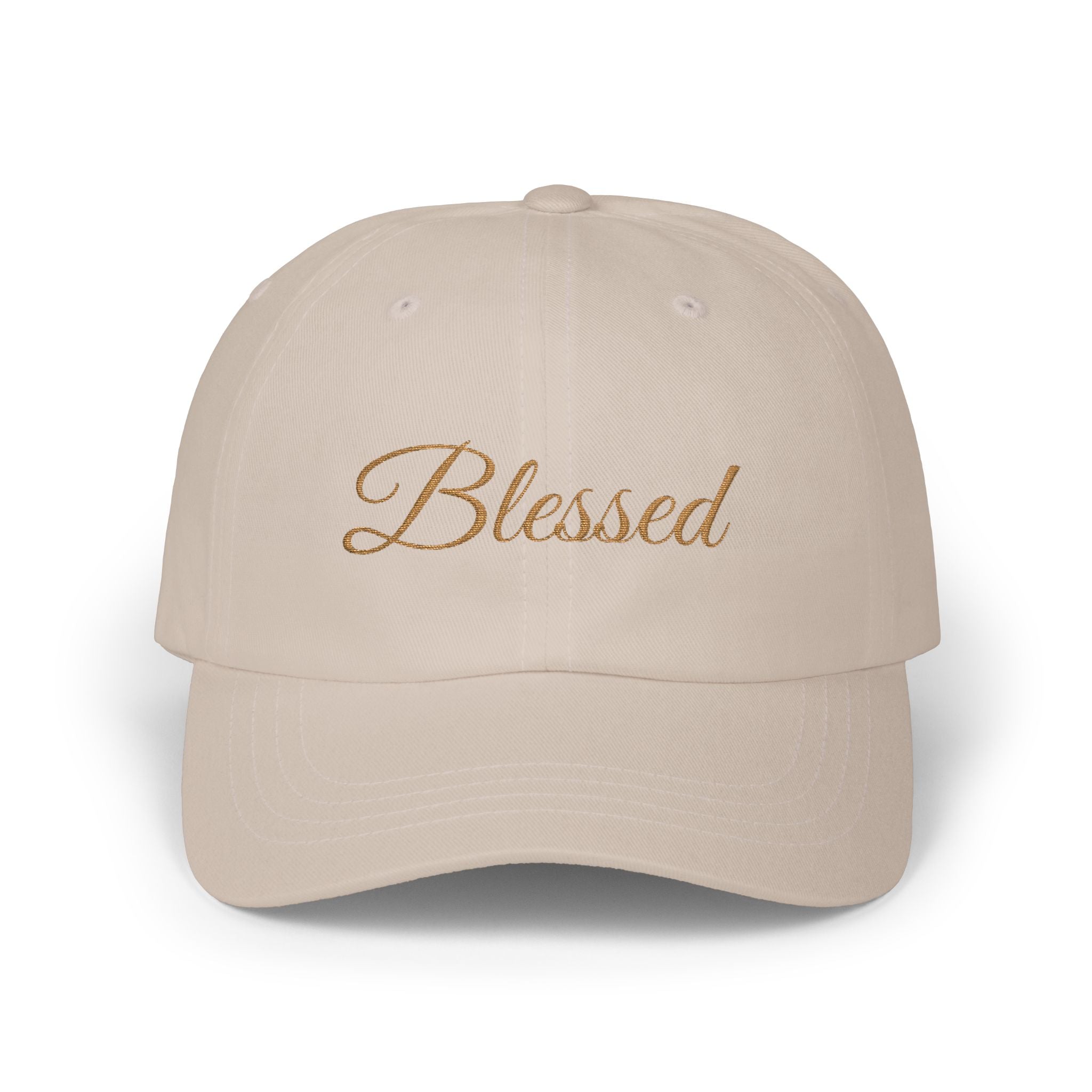 Blessed Embroidered Dad Cap — Classic White Adjustable Baseball Hat