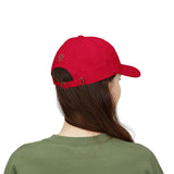 Redeemed Embroidered Dad Cap — White Baseball Hat with Green Script