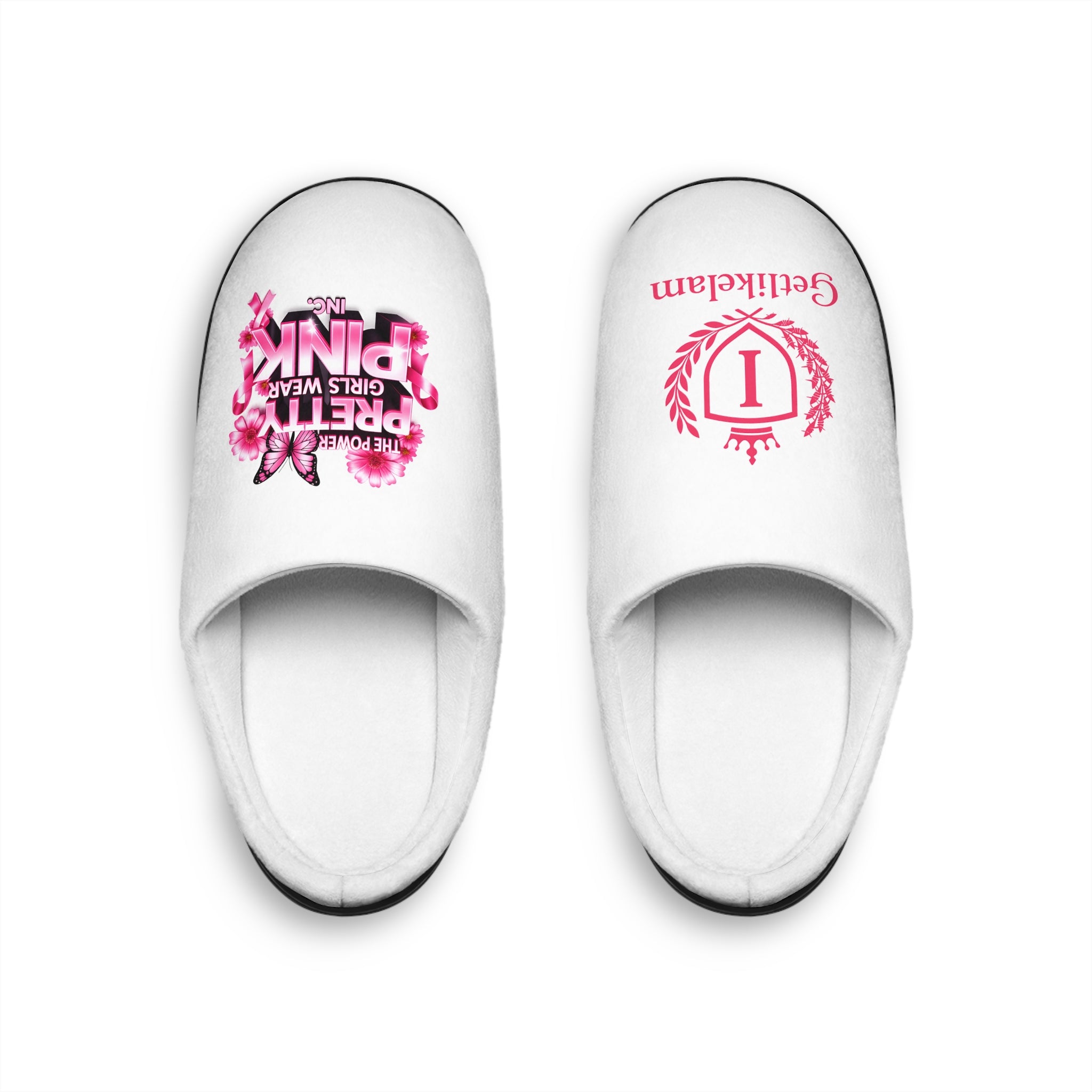 "Pretty Girls Wear Pink" Women's Indoor Slippers