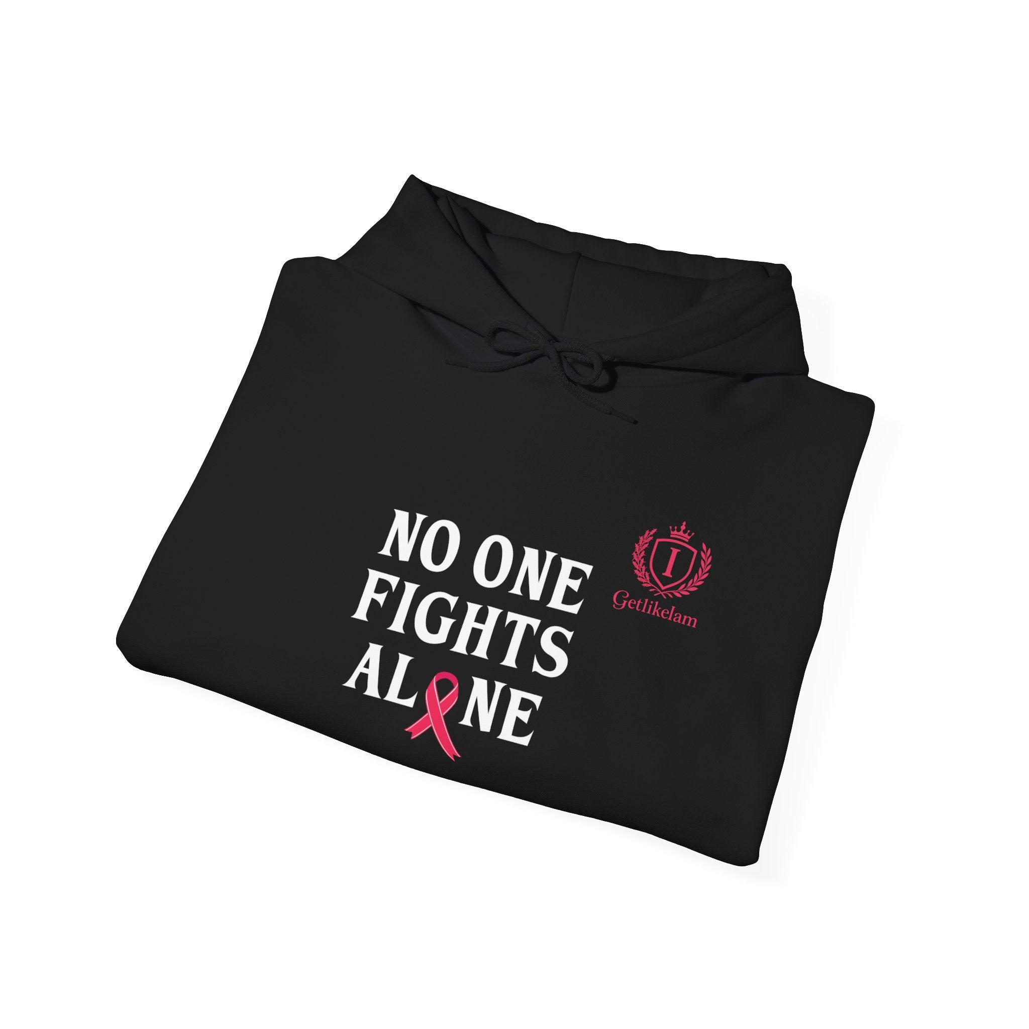 Cancer Awareness Hoodie — "No One Fights Alone" Support Hoodie