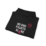 Cancer Awareness Hoodie — "No One Fights Alone" Support Hoodie