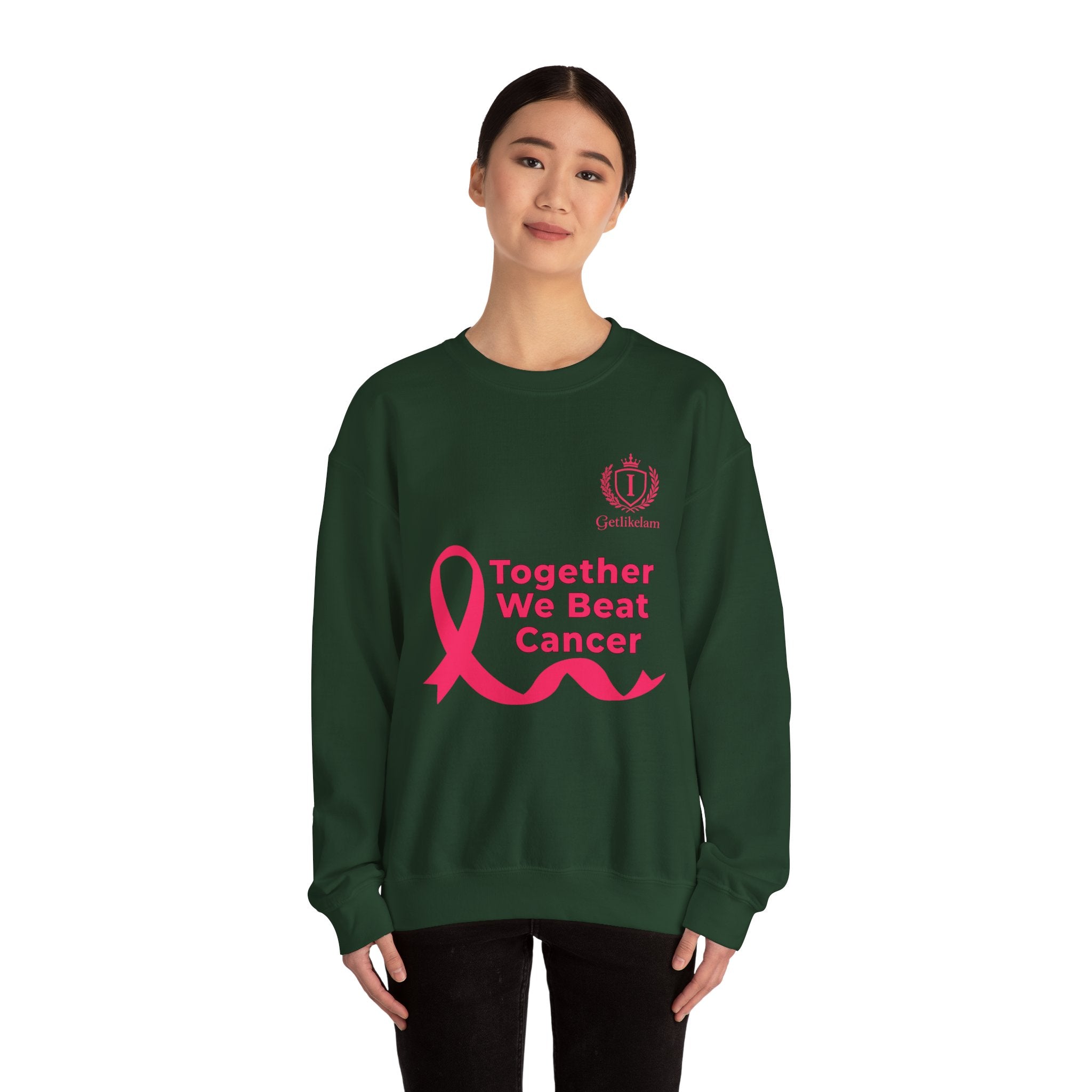Cancer Awareness Crewneck - "Together We Beat Cancer" Sweatshirt