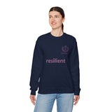 resilient Crewneck Sweatshirt — Minimal White Graphic Pullover