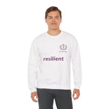 resilient Crewneck Sweatshirt — Minimal White Graphic Pullover